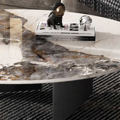 Bergamo White Slate Coffee Table 39.37"D