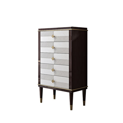 Sondrio White and Coffee Solid Wood 30.71"D