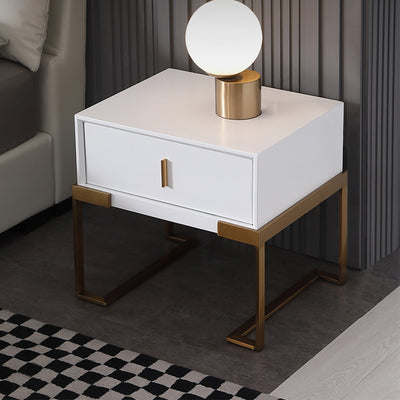 Brescia White MDF Nightstands 19.68''D