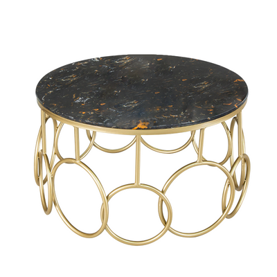Bologna Black Marble Coffee Table 31.49"D