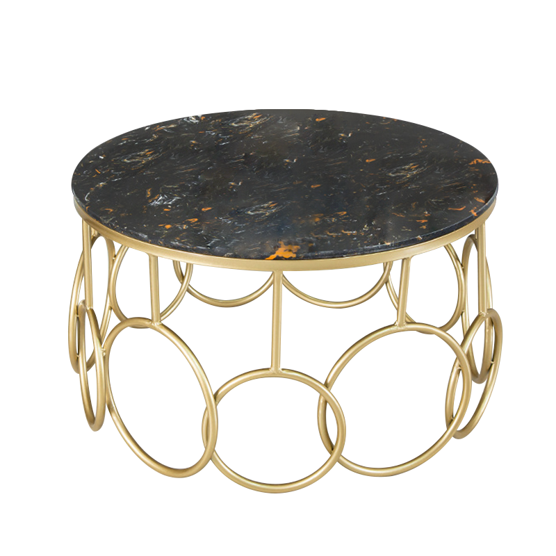 Bologna Black Marble Coffee Table 31.49"D