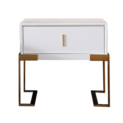 Brescia White MDF Nightstands 19.68''D