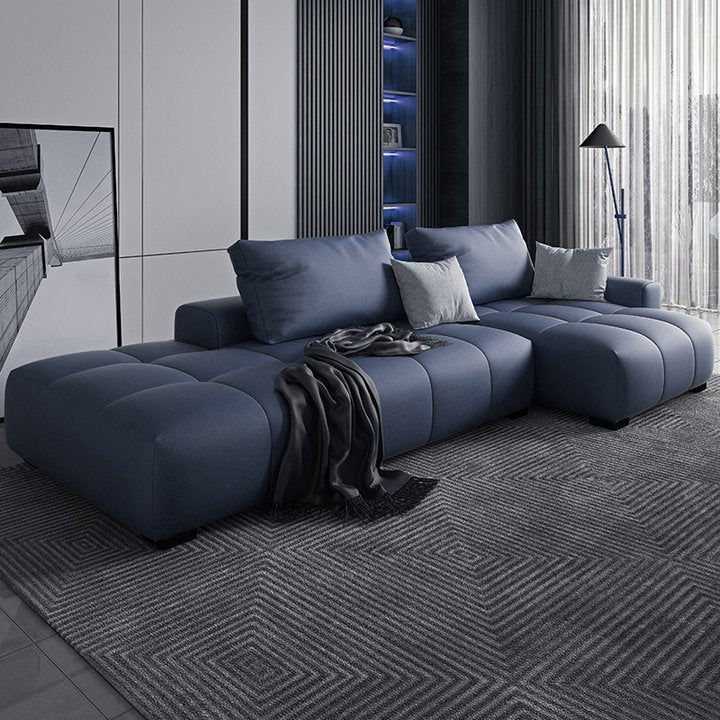 Saronno Grey Technology Cloth Sectional 82.67"D+68.9"D
