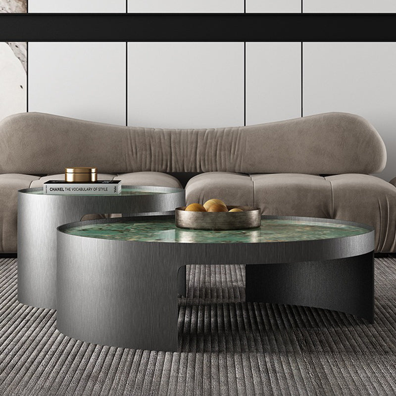 Bergamo Emerald Slate Tea Table 17.72"D