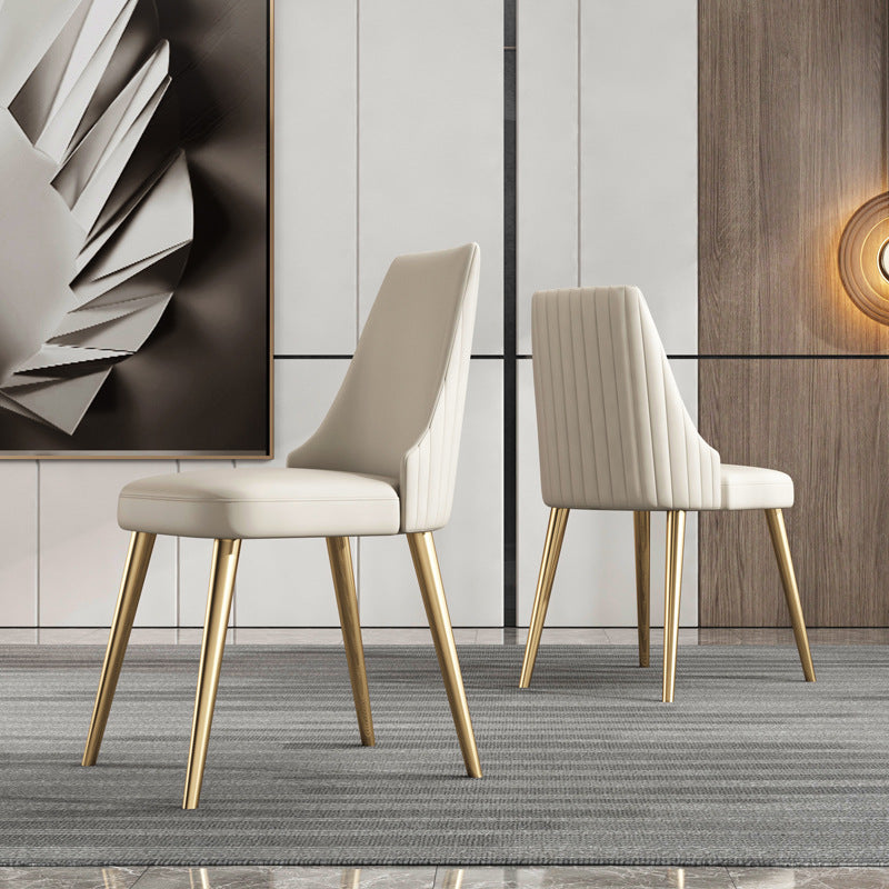 Oristano Leather Dining Chairs 17.71"D  (with 2 chairs)