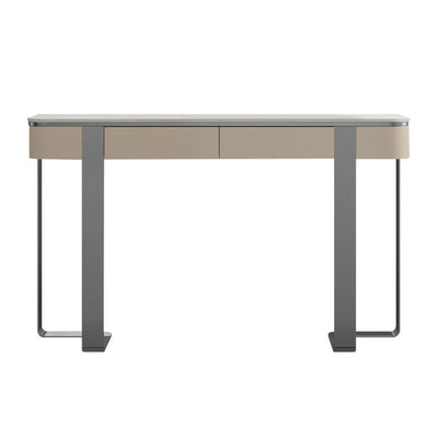 Iglesias White and Gold Slate Console Table 47.24"D