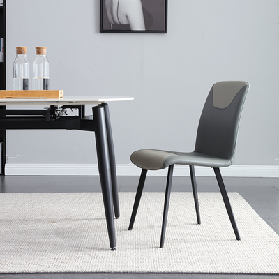 Lampedusa Blue PU Leather Dining Chair 23.62"D (with 2 chairs)
