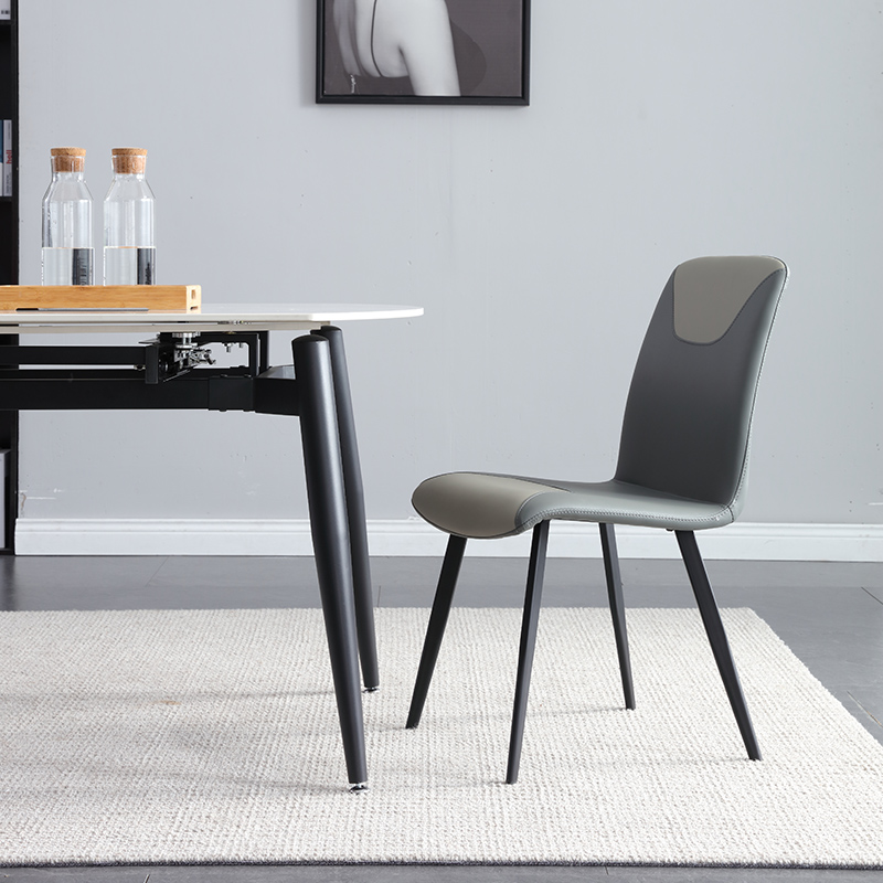 Lampedusa Blue PU Leather Dining Chair 23.62"D (with 2 chairs)
