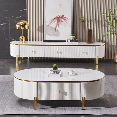 Battipaglia Slate TV Stand 78.74"D