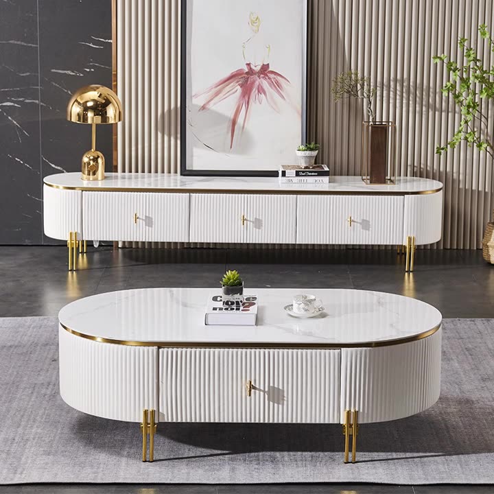 Battipaglia Slate TV Stand 78.74"D