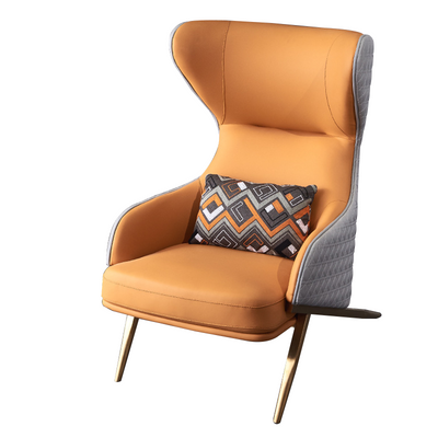 Bologna Leather Lounge Chairs 27.56''D （Without Pillows）