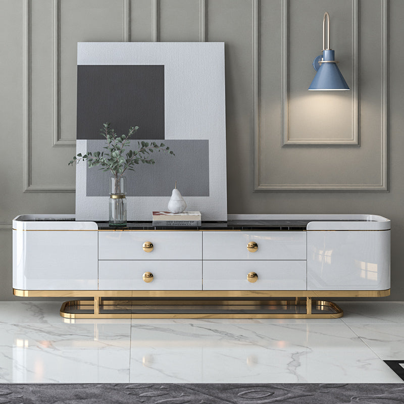 Arona Orange Marble TV Stand 86.61"D