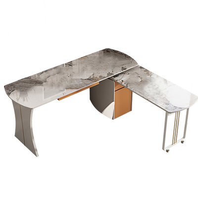 Cefalu White Slate Desk 55.12"D
