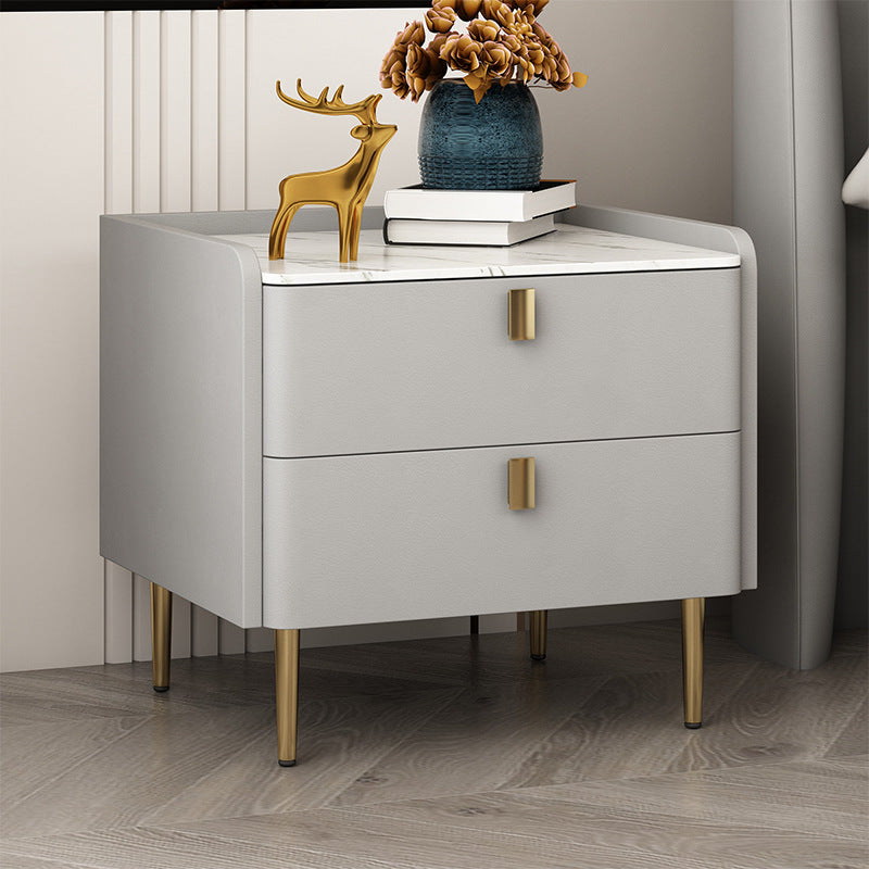 Faenza White Solid Wood Nightstand 19.68"D