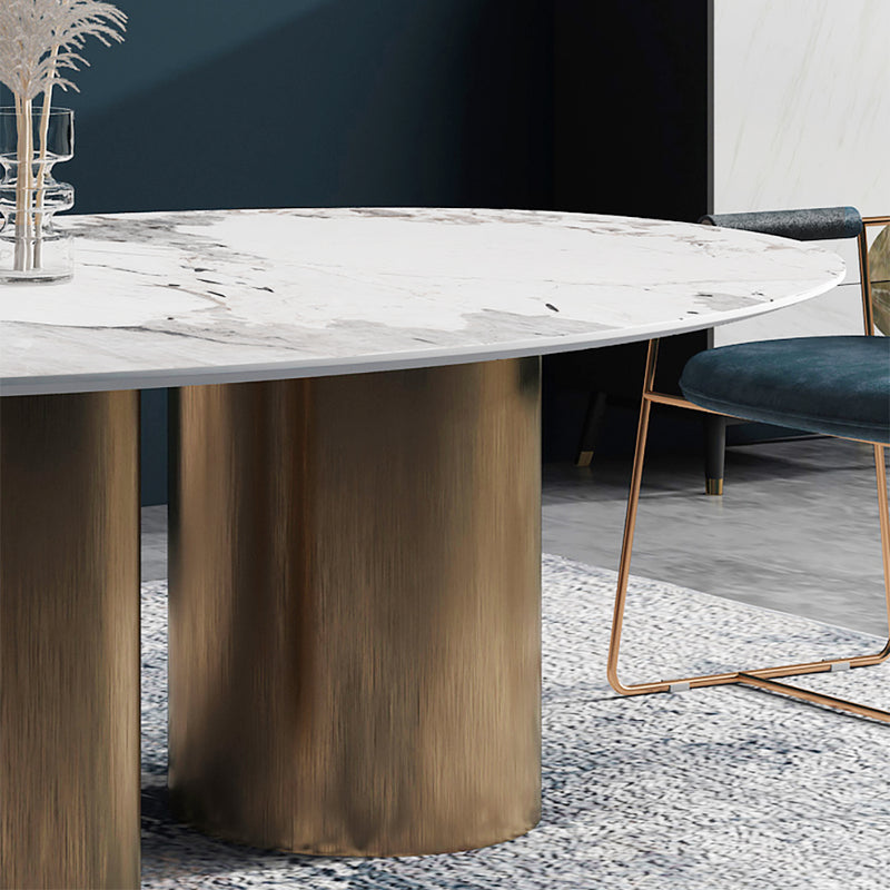 Turin White Marble Dining Table 70.87&