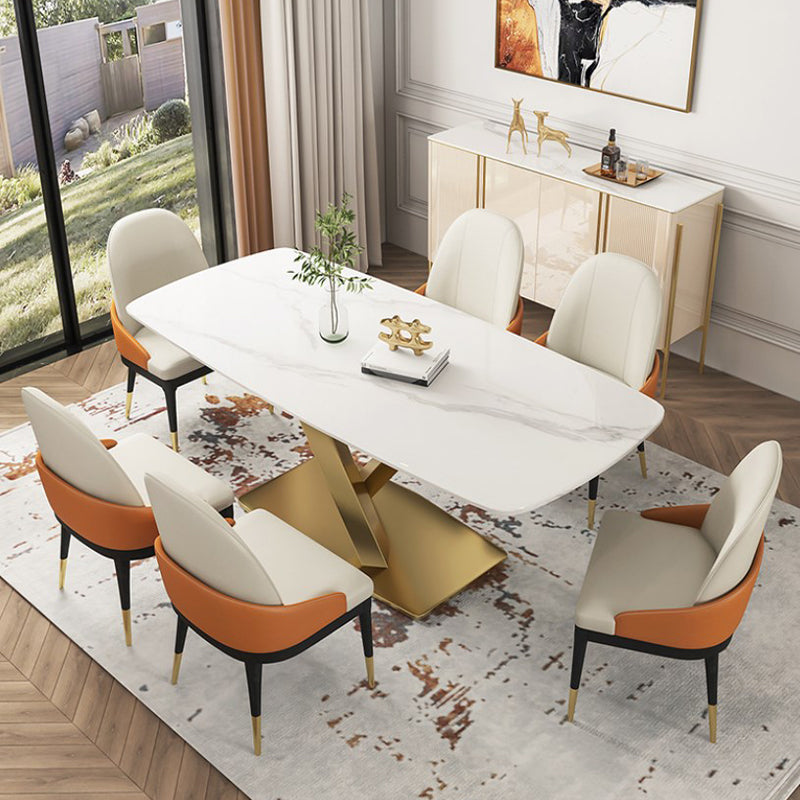 Pomezia White Dining Chairs 21.65"D (with 2 chairs)