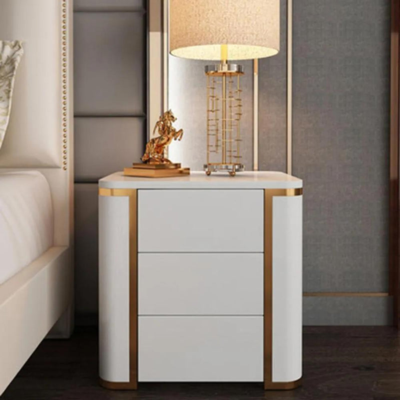 Abruzzo White Bedroom Nightstand 19.68&