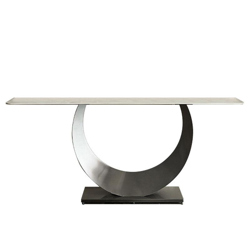 Iglesias White and Gold Slate Console Table 47.24"D