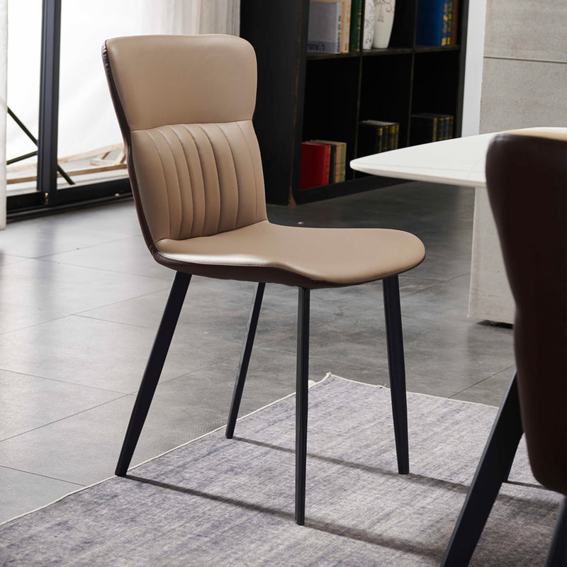 Garda Grey PU Leather Dining Chair 19.70"D (with 2 chairs)