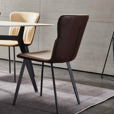 Garda Grey PU Leather Dining Chair 19.70"D (with 2 chairs)