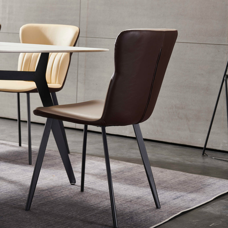 Garda Grey PU Leather Dining Chair 19.70"D (with 2 chairs)