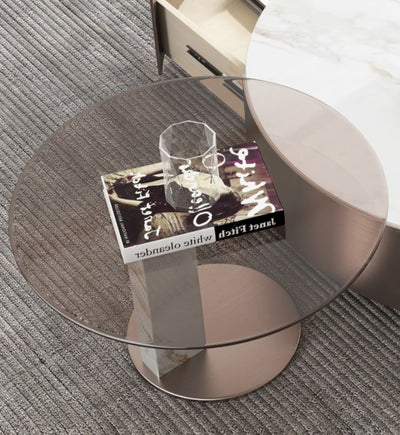 Segrate Slate Coffee Table 23.62"D+35.43"D