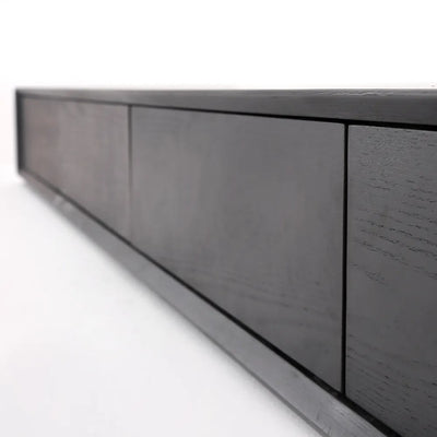 Bologna Black Wood TV Stand 70.86"D/94.48"D