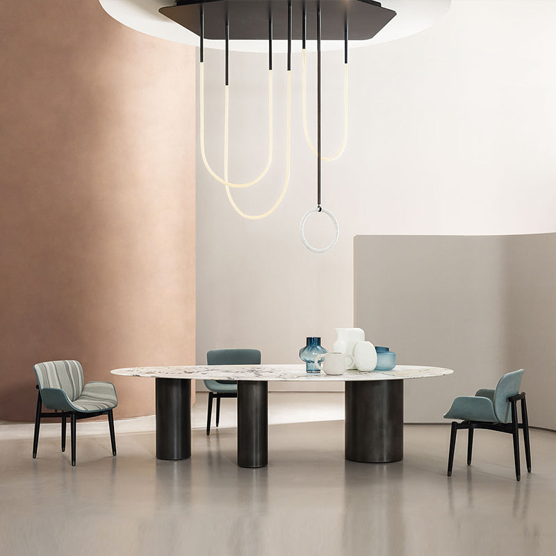 Turin White Marble Dining Table 70.87&