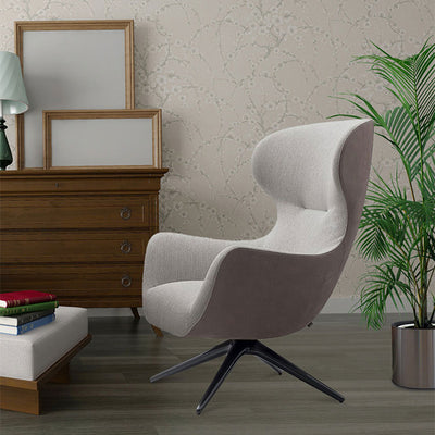 Garda Fabric Lounge Chair with Ottoman 26.77''D+17.71''D
