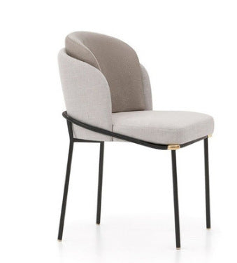 Portorosa Grey Cotton Linen Dining Chairs 20.86"D (with 2 chairs)