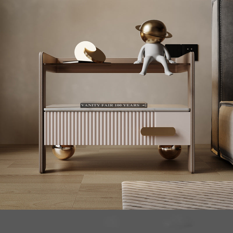 Garda Grey Solid Wood Nightstands 19.68&