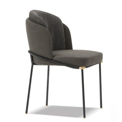 Portorosa Grey Cotton Linen Dining Chairs 20.86"D (with 2 chairs)