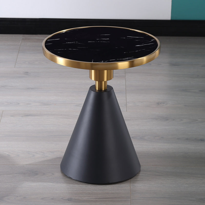 Liguria Gold Marble Side Table 19.69"D