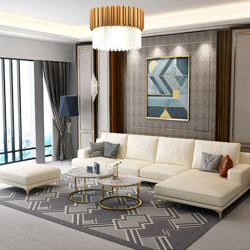 Forli Beige Technology Cloth Sectionals 68.90"L+88.58"L
