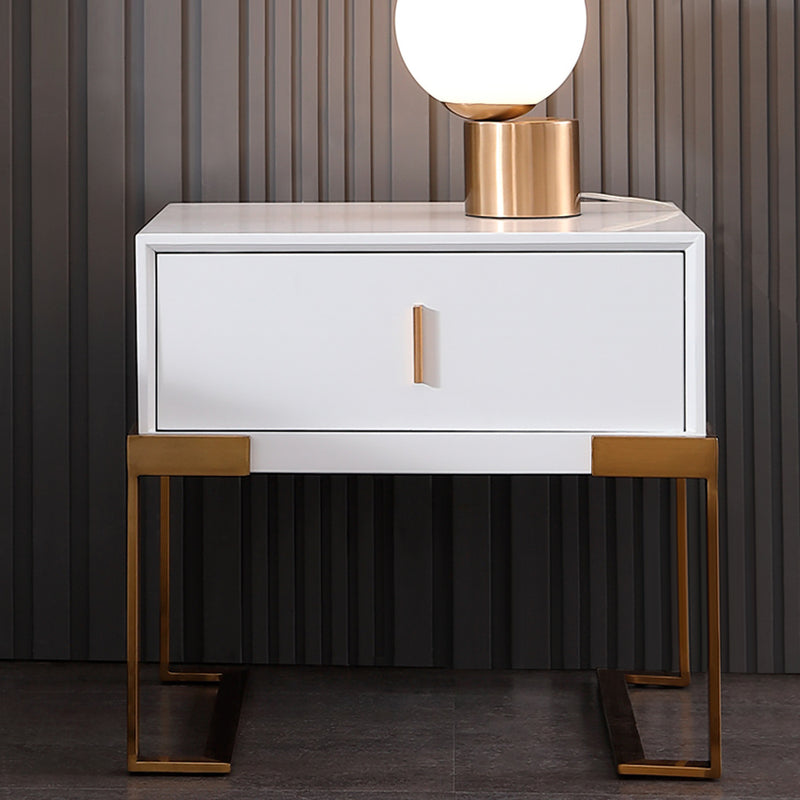 Brescia White MDF Nightstands 19.68&