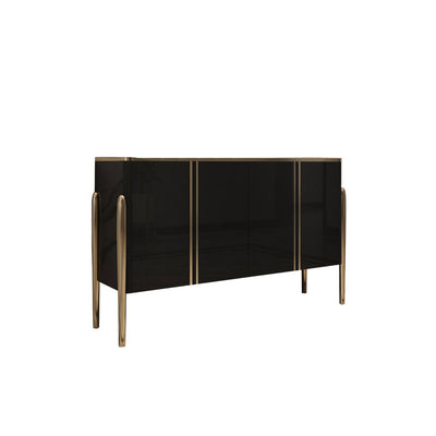 Frosinone Black Solid Wood Sideboard 47.24"D