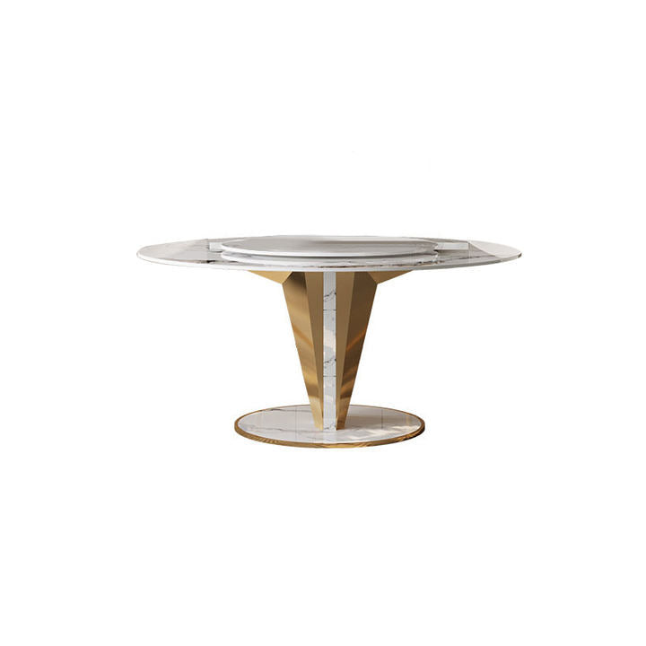 Cervia White Slate Dining Table 51.18"D