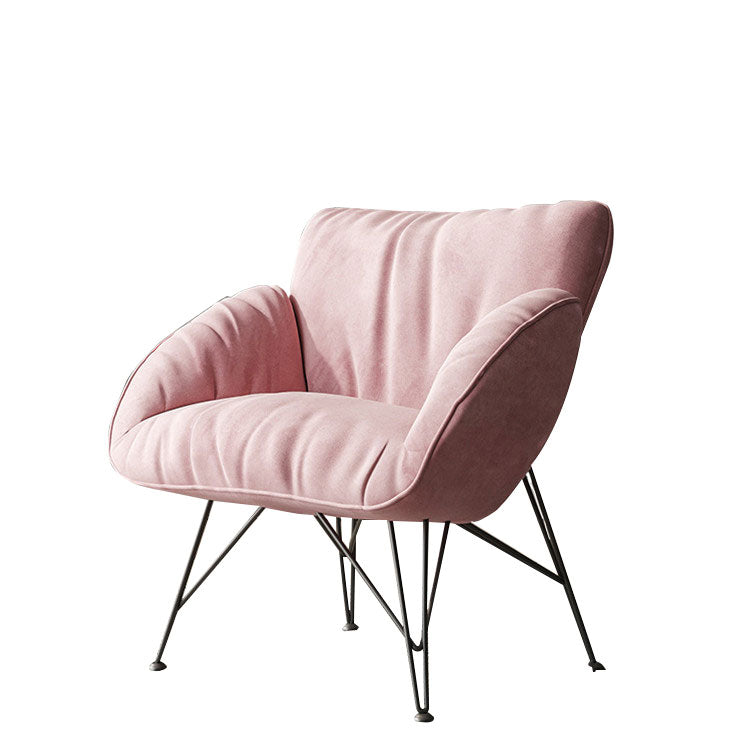 Vibo Valentia Pink Corduroy Lounge Chair 23.62"D