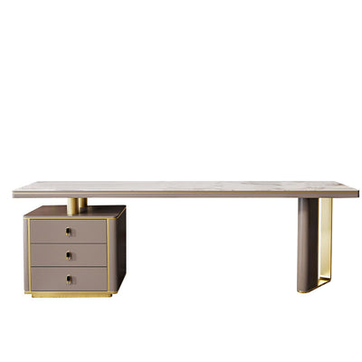 Faenza Titanium Design Desk 55.11"D