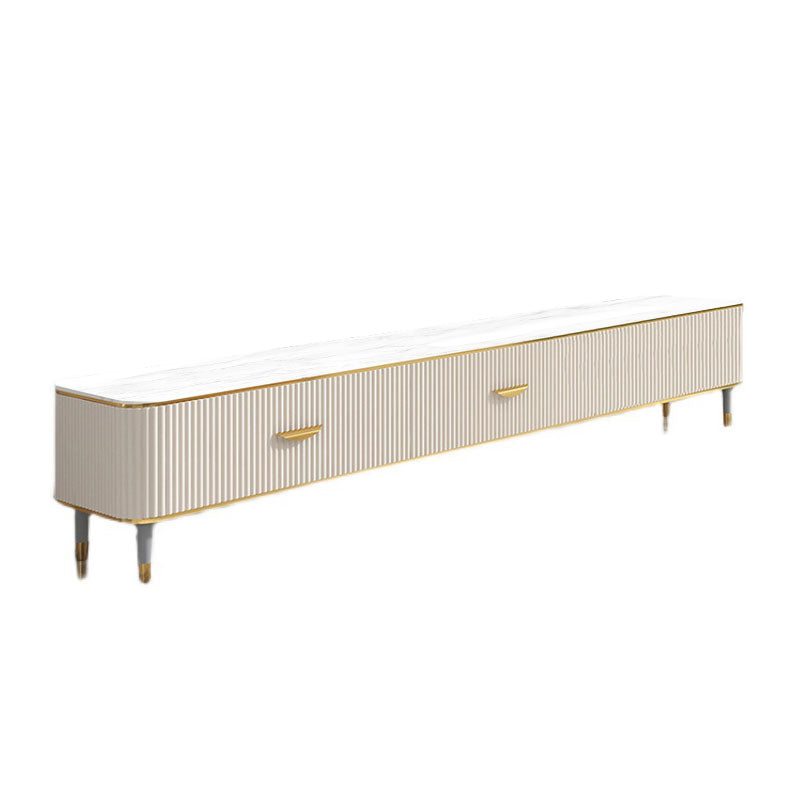 Saronno Beige and White Slate TV Stand 78.74"D 