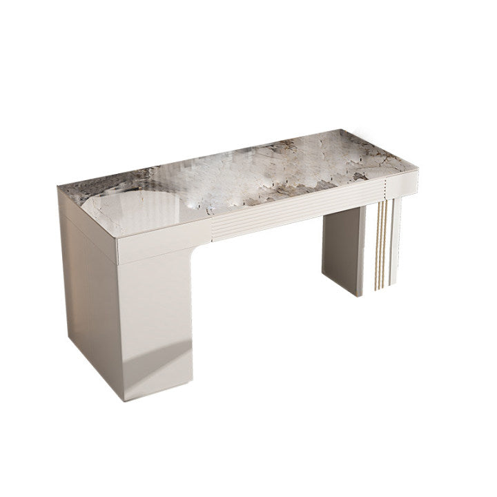 Ivrea White Slate Desk 47.24"D