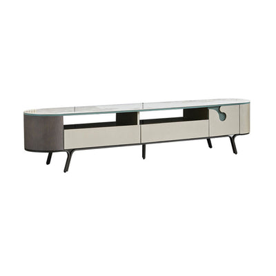 Saronno Grey and Light Khaki Slate TV Stand 78.74"D 
