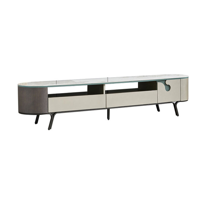 Saronno Grey and Light Khaki Slate TV Stand 78.74"D 