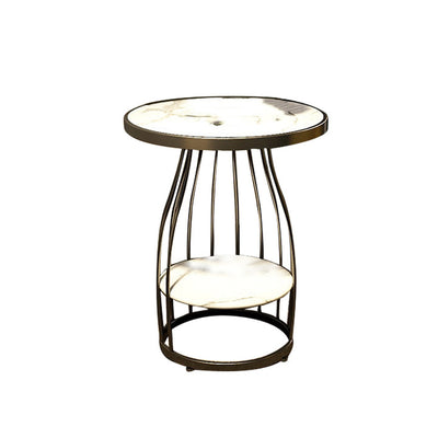 Panama Marble Side Table 19.68"D