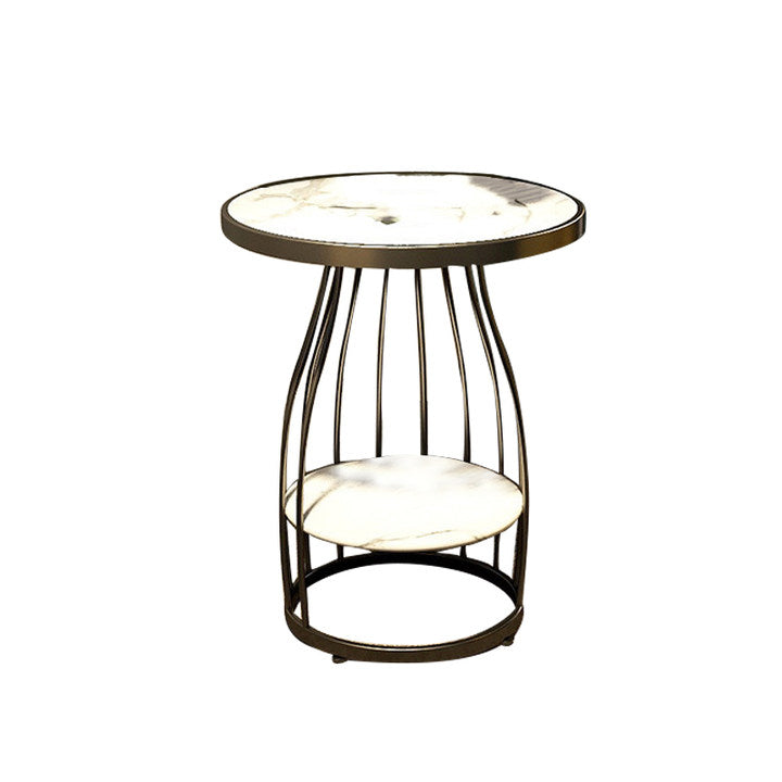 Panama Marble Side Table 19.68"D