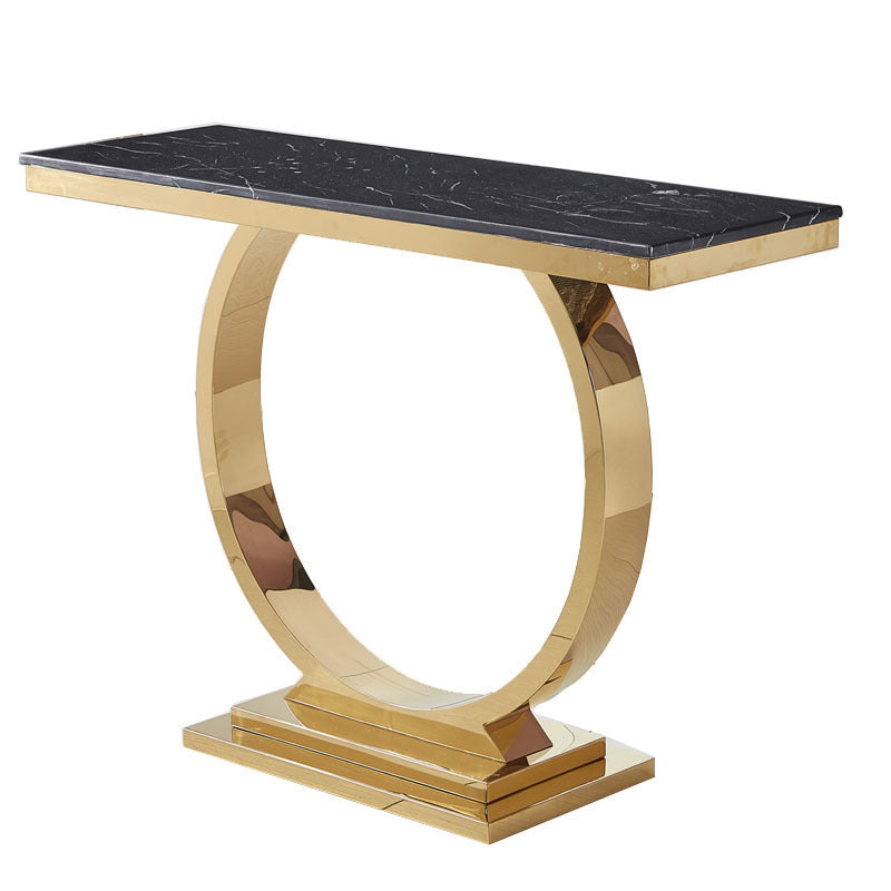 Iglesias White and Gold Slate Console Table 47.24"D
