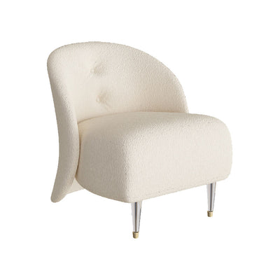 Vibo Valentia White Berer Fleece Lounge Chair 22.83"D