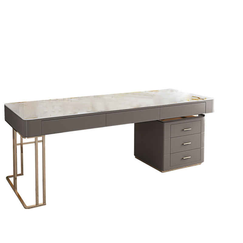 Cefalu White Slate Desk 55.12"D