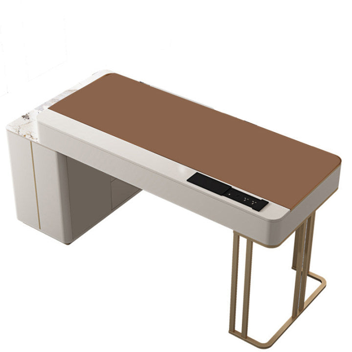 Ivrea White Slate Desk 47.24"D