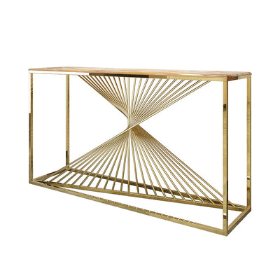 Iglesias Gold Marble Console Table 47.24"D